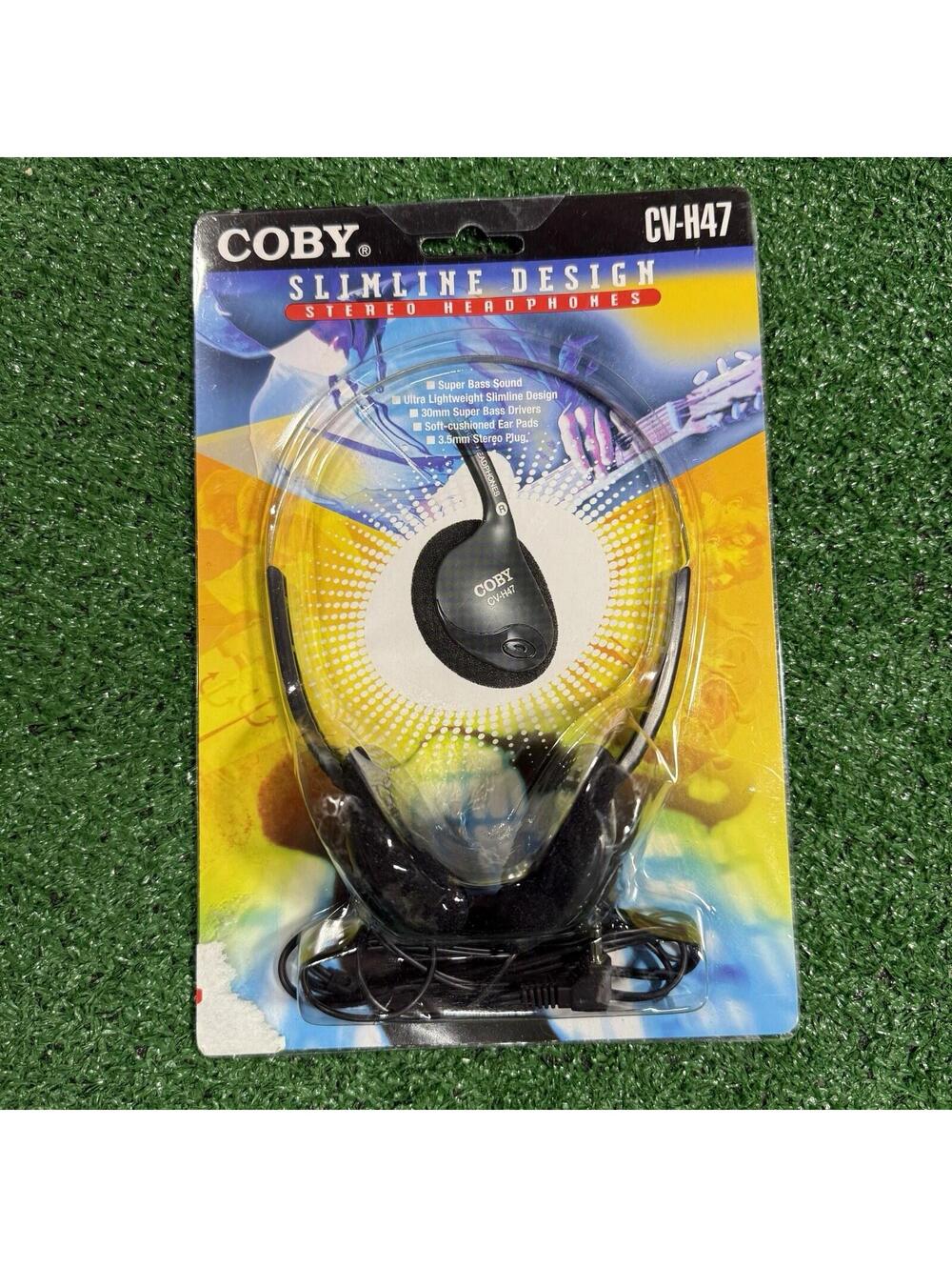 COBY CV-H47 Stereo Headphones - Slimline Design Vintage Tech 2008 Over The Ear